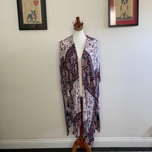 Tassel Side Tie Knox Rose Kimono